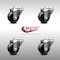 Service Caster 3 Inch SS Soft Rubber Wheel Swivel Bolt Hole Caster Set SCC-SSBH20S314-SRS-4 - alternate 3